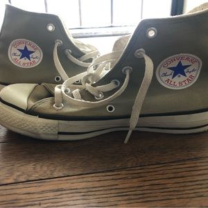 Vintage Converse All Stars W 7 M 5 Side Pockets Made in USA green Sage